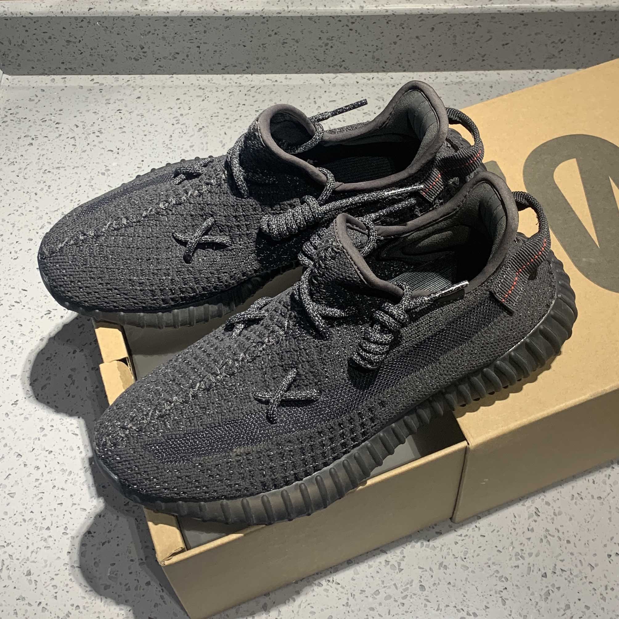 正版yezi yeezy椰子鞋男夏季透气350黑满天星天使正品官网莆田鞋