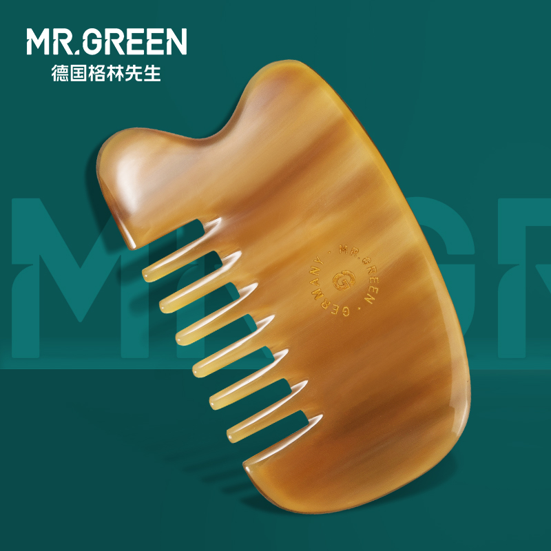 Mr.green天然白水牛角按摩梳