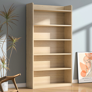实木书架落地多层置物架靠墙家用展示柜儿童阅读收纳绘本简易书柜
