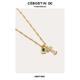 【Cebostinoc】法式小众项链欧美叠戴祖母绿锁骨链摩登十字架颈链