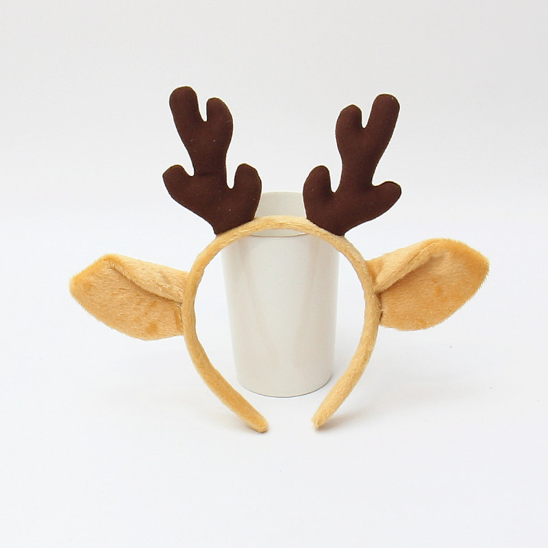 圣诞鹿角发箍头饰甜美小鹿发卡韩国少女心节日表演麋鹿头箍女优惠券