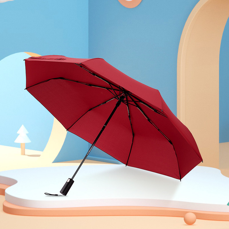 miniso名创优品伞女晴雨两用文艺伞自动伞女神折叠黑胶