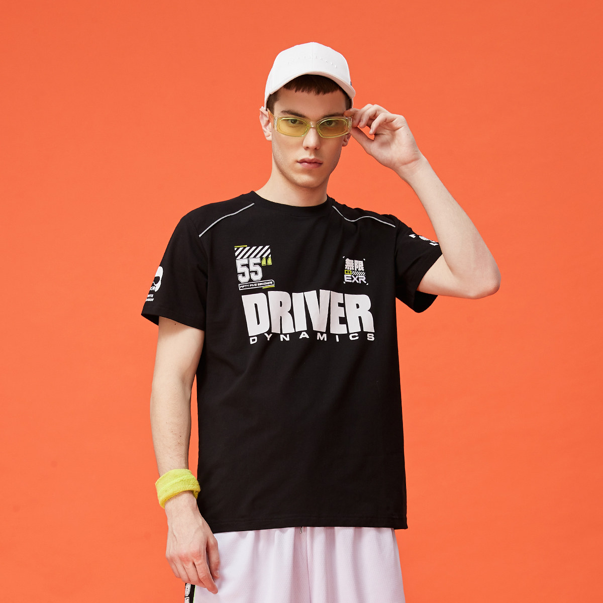 exr短袖男夏季新款男士宽松透气半袖休闲t恤跑步运动服上衣