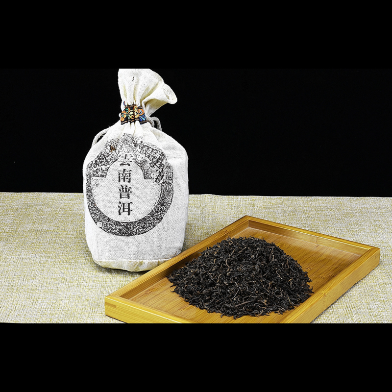 云南普洱茶熟茶散茶500g勐海陈年宫廷金芽2005年特级民族布袋散装