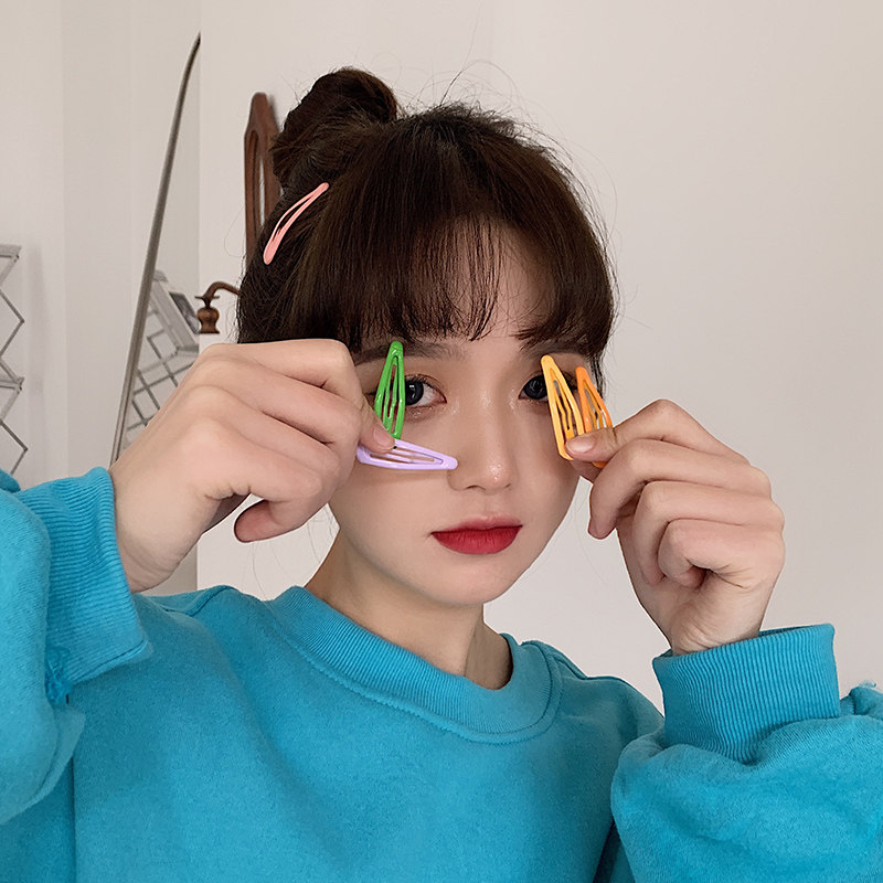 泫雅风少女发夹ins糖果色bb夹刘海夹可爱彩色水滴网红发卡糖果饰