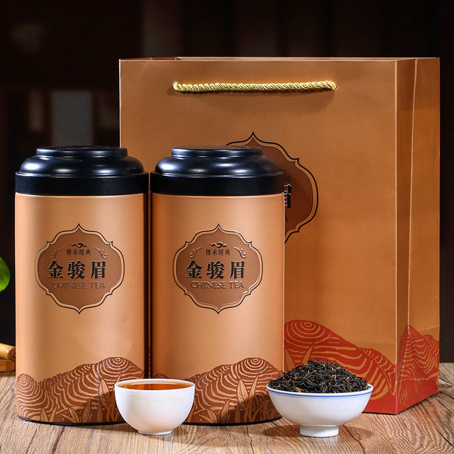 包邮 2019新茶正宗金骏眉浓香型红茶茶叶散装金菊梅罐装礼盒装500g