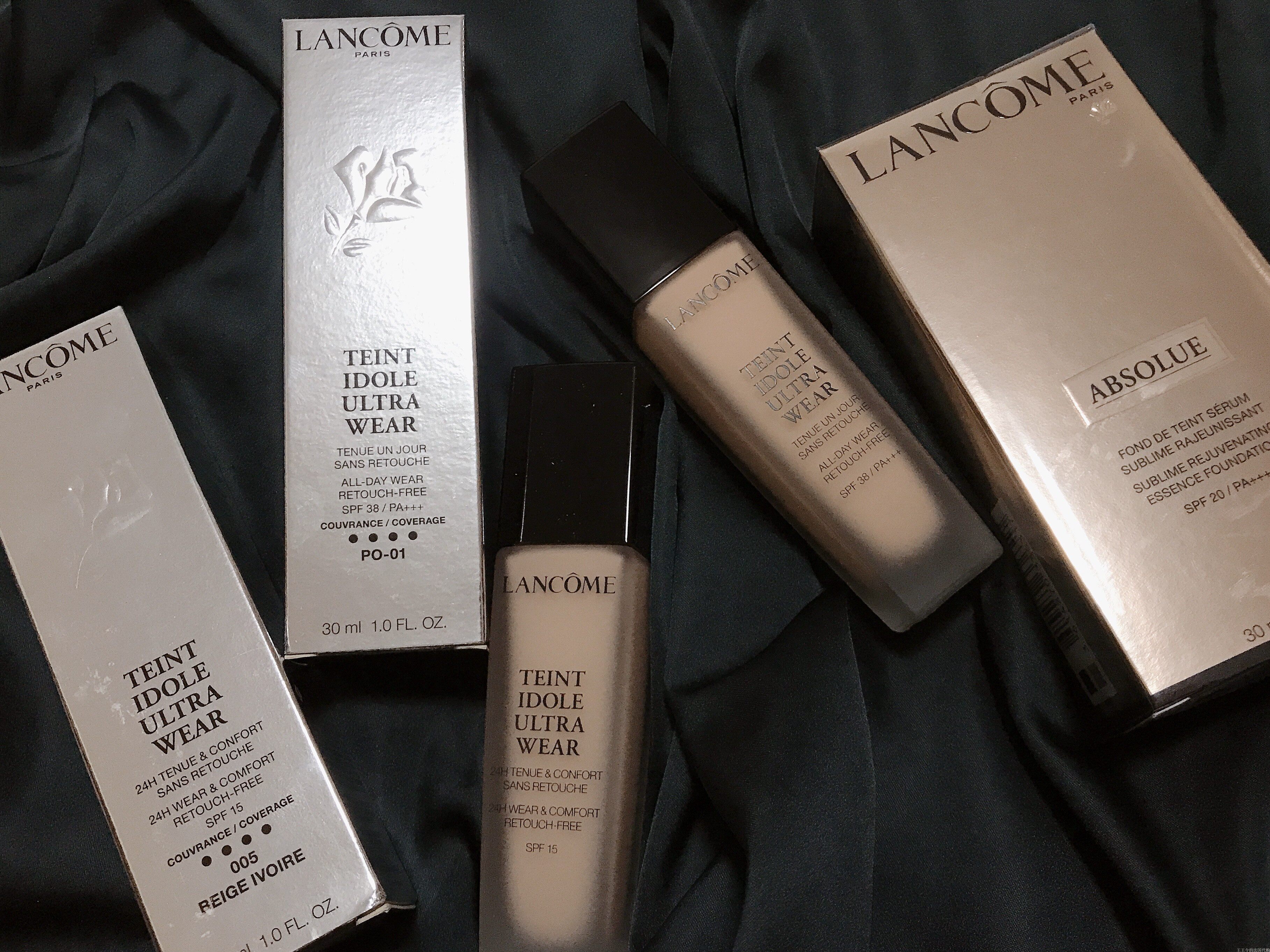 粉底液英国海淘兰蔻菁纯p100持妆po01粉底液