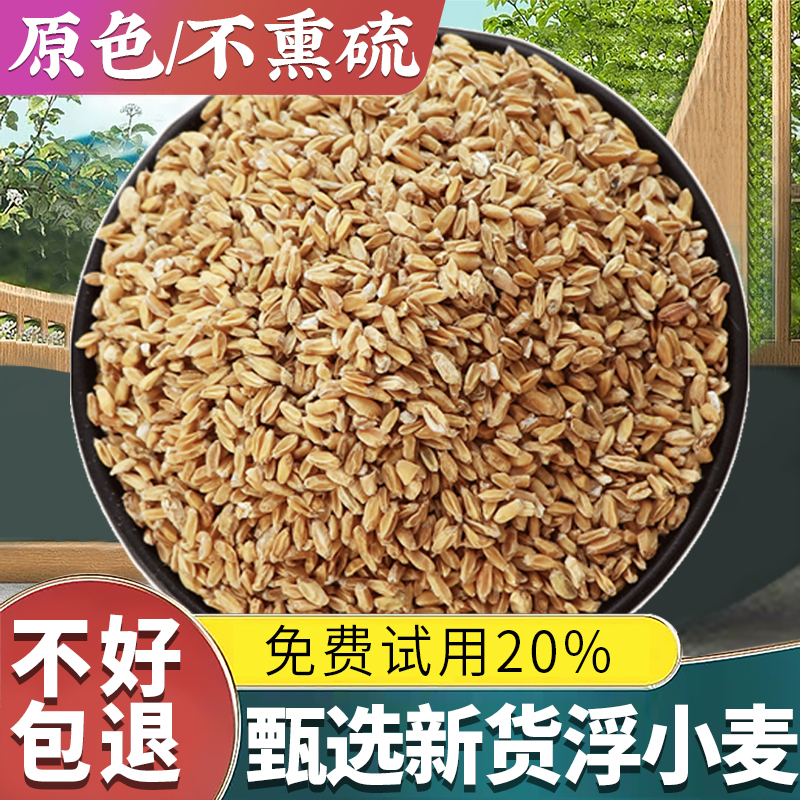 【聚珍良元】浮小麦正品浮麦 怀小麦 茶止汗新货500g非中药材