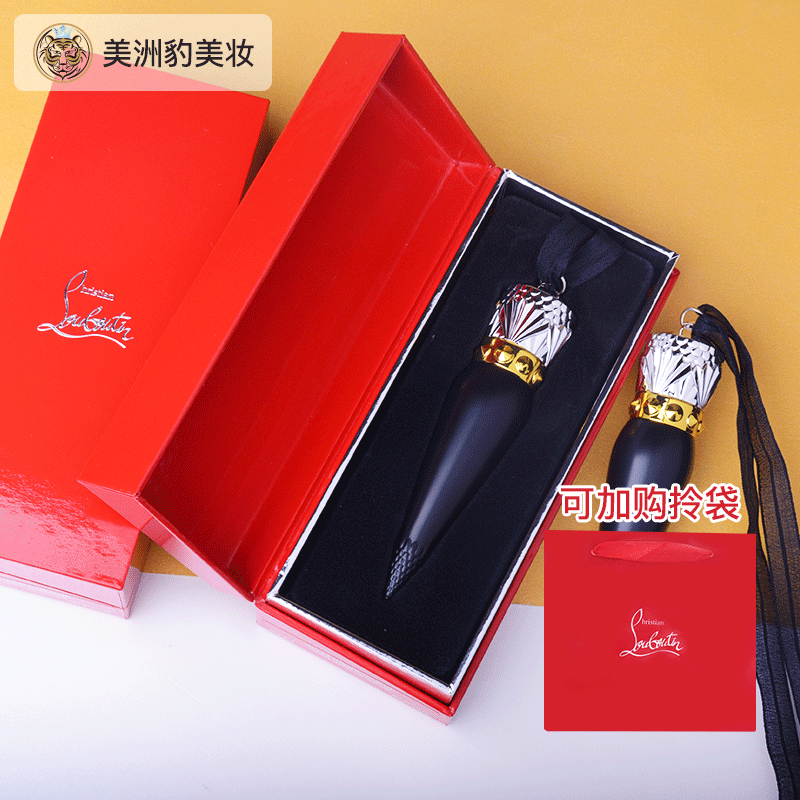 Christian Louboutin女王权杖黑管cl萝卜丁口红001 001M