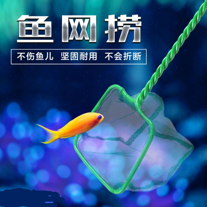 鱼捞网圆方形虾捞鱼缸捞鱼网兜家用水族箱鱼缸配件捞网加密网孔