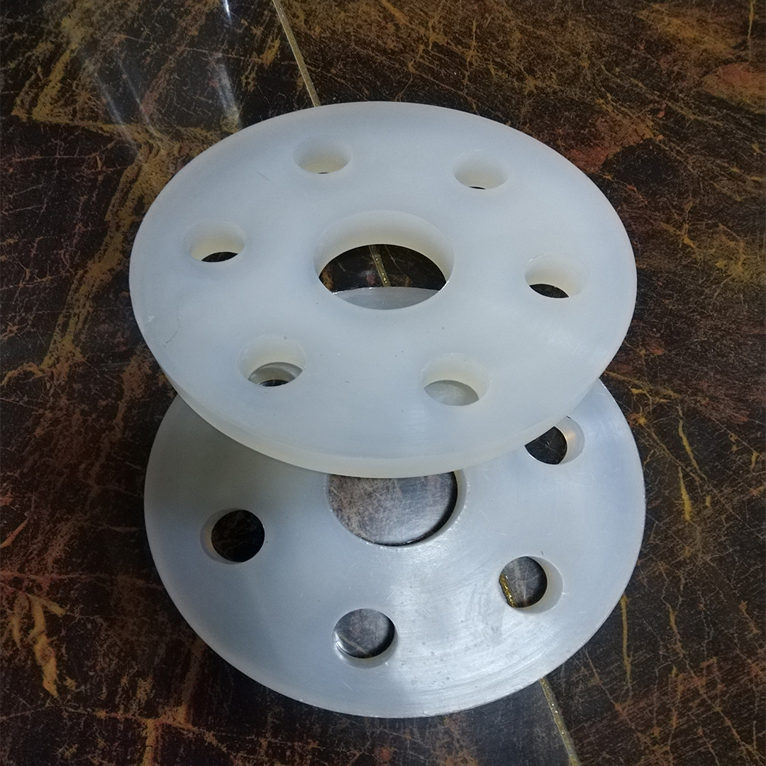 圆形地坪研磨机固化环氧混凝土打磨机配件白色天然牛筋垫东吉科技