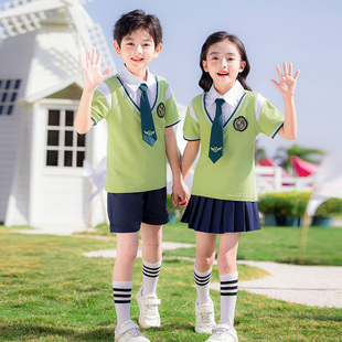 小学生校服班服幼儿园园服毕业照服装夏季套装儿童短袖夏天运动会