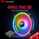 Tt Riing Trio 20cm RGB台式机电脑机箱CPU散热器风扇三光圈软控