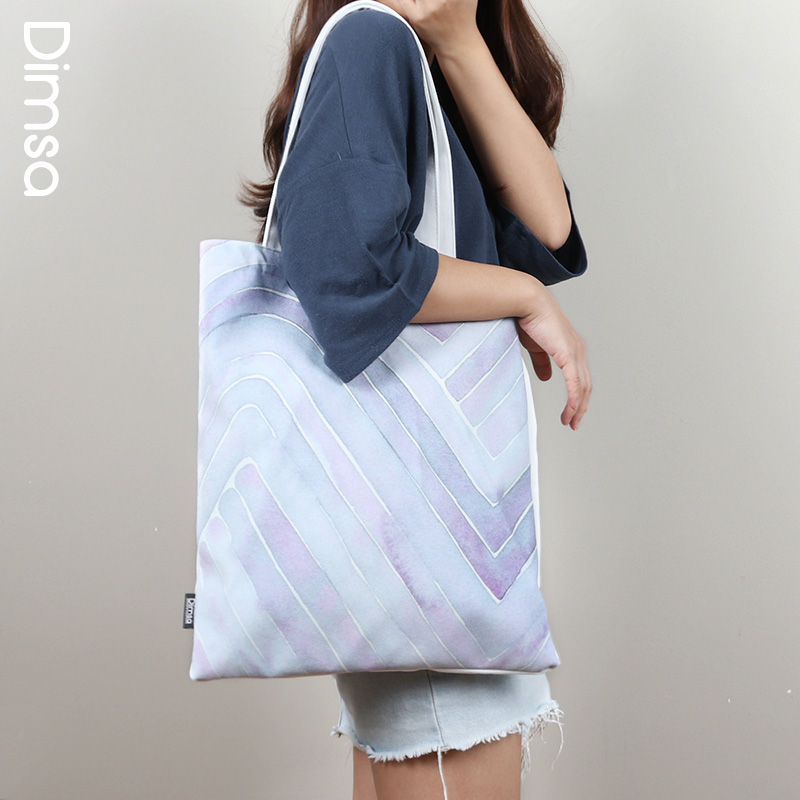水墨抽象文艺小清新抽象纹理单肩帆布袋女学生韩版手提袋韩版包包