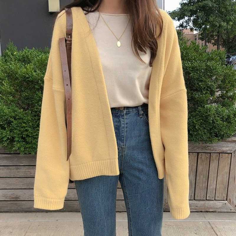 鵝黃色毛衣女開衫秋冬新款韓版寬松慵懶風甜美學生針織衫女外套潮在類目 個性定製/設計服務/DIY, 服飾箱包定製, 服裝定製, 潮服定制中 - 來自Buy2taobao.com提供專業的淘寶代購服務