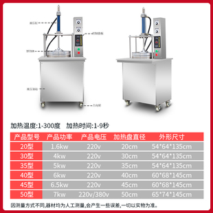 全自动卤肉卷饼压饼机压薄饼机器春饼单饼机烙馍淄博烧烤小饼机器