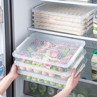 冰箱收纳盒肉类保鲜盒蔬菜冻肉分格盒子食品级食物饺子葱整理神器