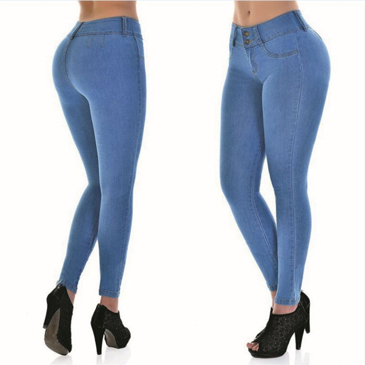 2022 fashion jeans women high waist ladies long pants 女裤