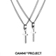 OAMMI原创设计男潮牌街舞嘻哈双十字架吊坠项链钛钢女情侣送礼