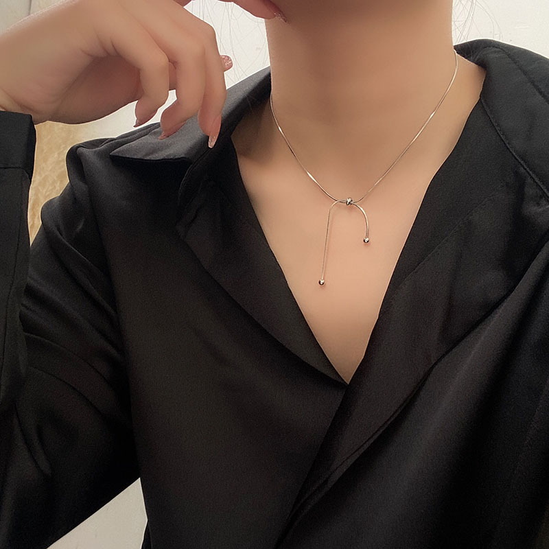 圆珠可调节项链女潮小众高级感网红简约学生冷淡风锁骨链短款颈链在类目 饰品/流行首饰/时尚饰品新, 项链中 - 来自Buy2taobao.com提供专业的淘宝代购服务