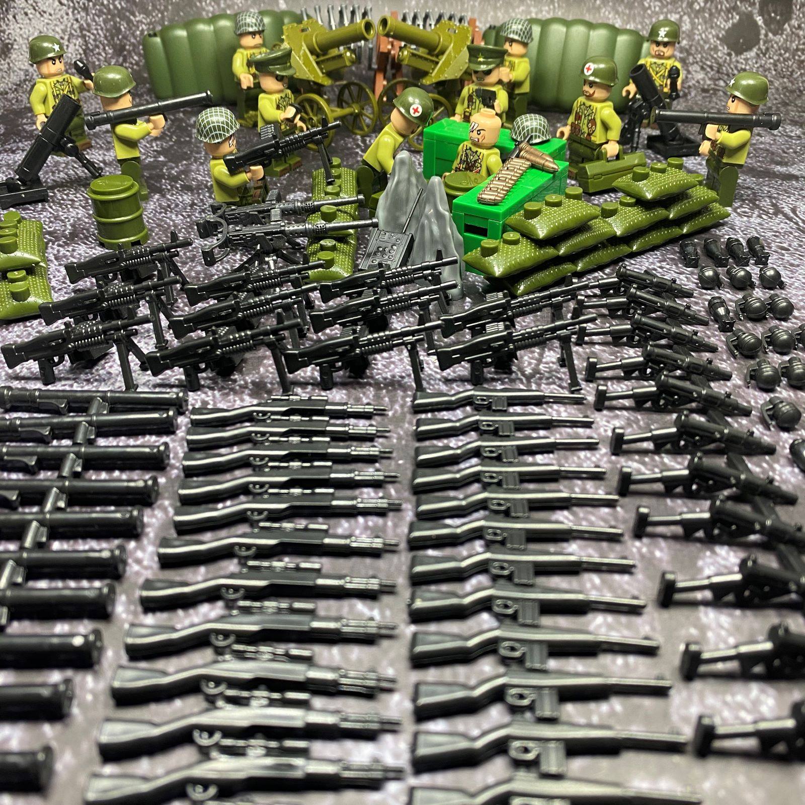 八路志愿军儿童玩具抗美援朝军事阵地基地兵人偶积木人仔兼容乐高