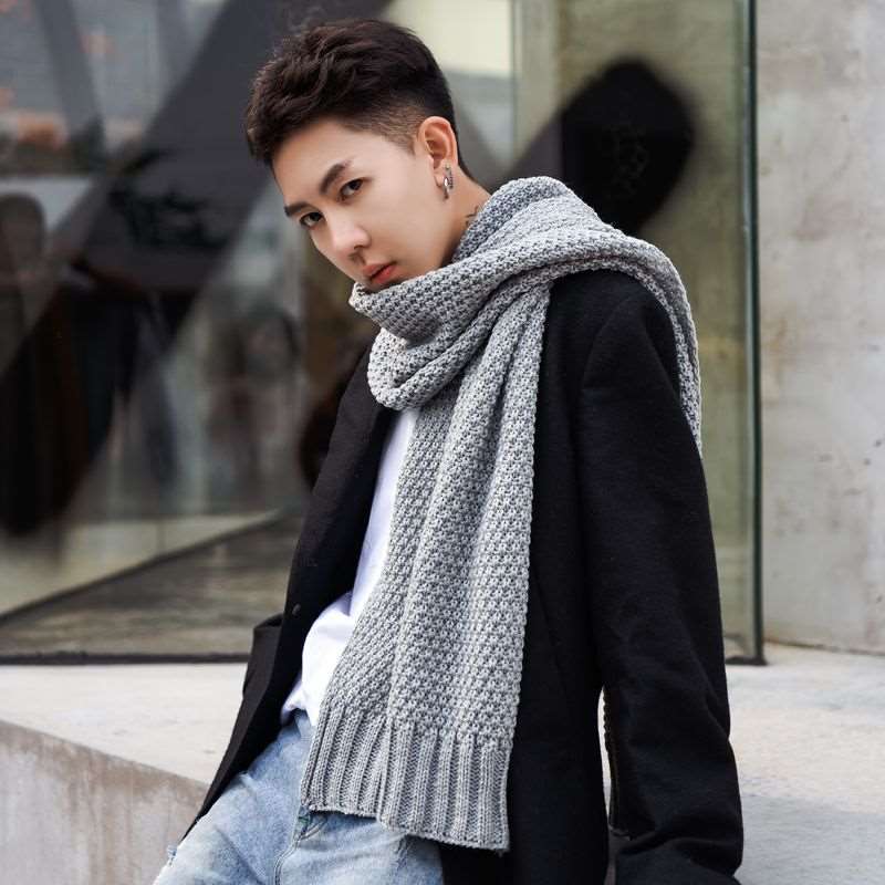 围巾男毛线针织手工 编织 男士大额优惠券