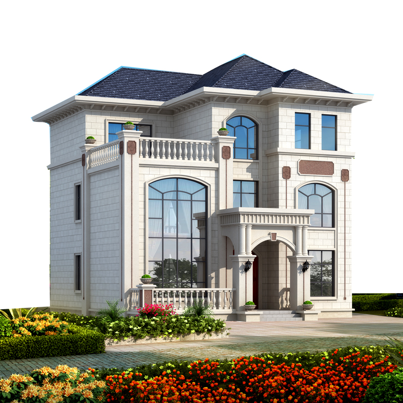 m新农村自建房设计图纸乡村别墅二层三层一层建筑cad施工图效果图