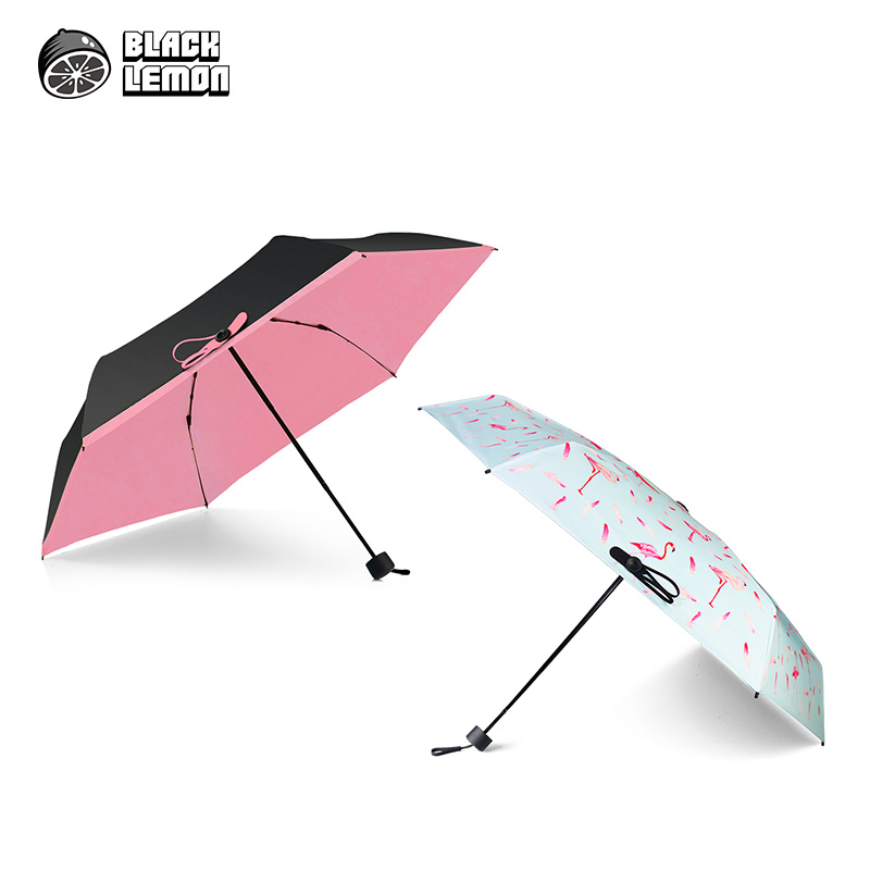 黑柠檬晴雨伞小巧便携遮阳伞太阳伞女防晒防紫外线黑胶雨伞五折伞在类目 居家日用, 伞/雨具/防雨/防潮, 伞中 - 来自Buy2taobao.com提供专业的淘宝代购服务