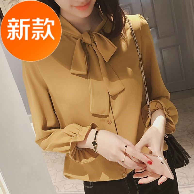 春秋款宽松v领雪纺衬衫女长袖上衣秋季搭配牛仔裤背带半k身长裙。|ruв категории Женская одежда, рубашка - от Buy2taobao.com для оказания профессиональной услуги покупки агента Taobao