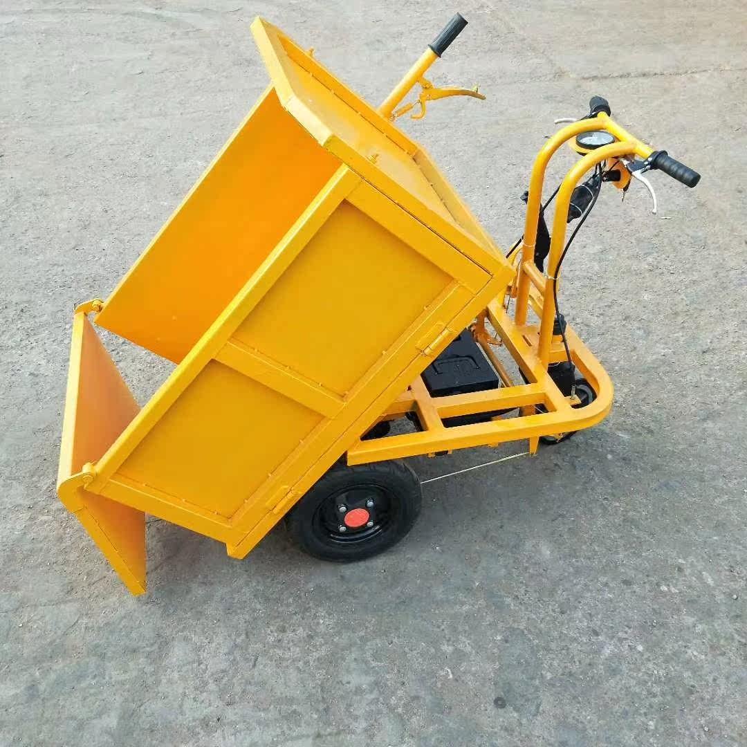 载重王 工地_电动灰斗车工地手推车搬运车三轮拉沙水泥砂浆小型翻斗
