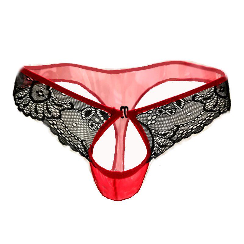 男士性感骚情趣内裤开档男用丁字裤激情套装露毛情侣大码免脱漏洞