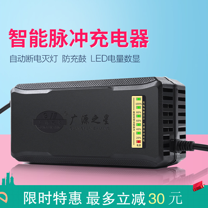 广源之星电动车电瓶充电器72v20ah60v48伏爱玛雅迪新日三轮车通用