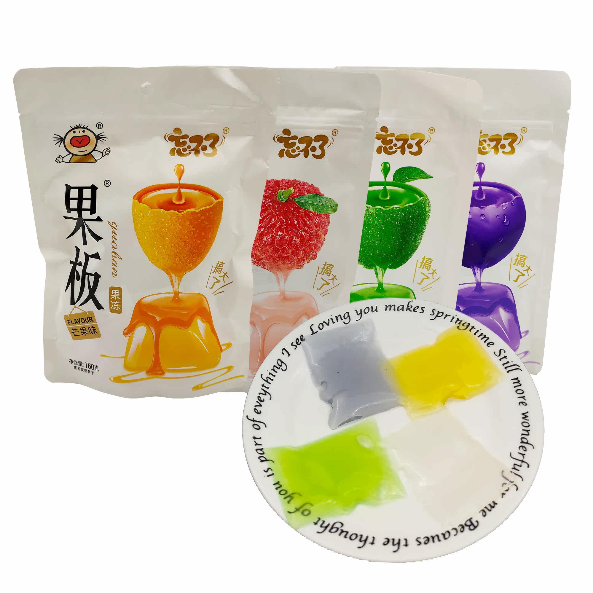 乐逍遥忘不了果板果冻160g新型果冻儿童零食低卡0脂肪健康果冻