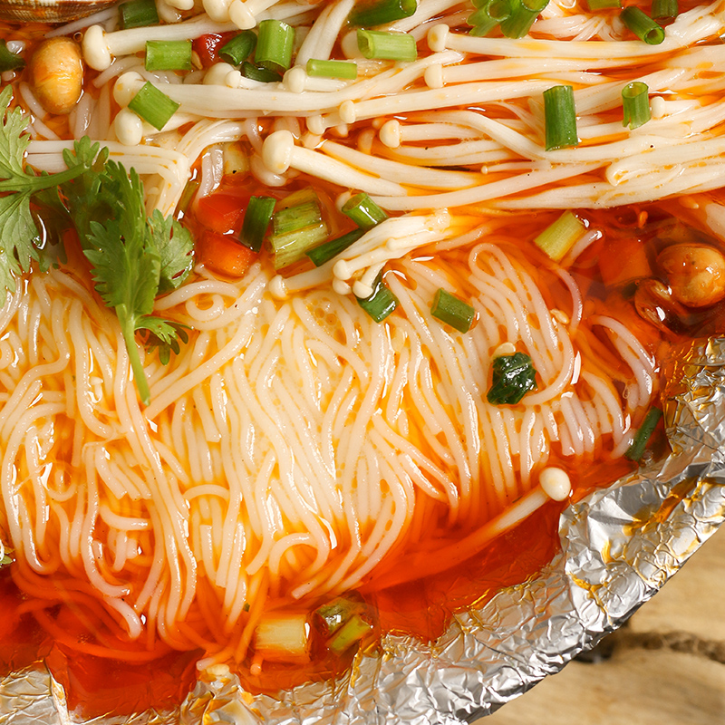 面厨娘可泡可煮蒜蓉锡纸花甲粉丝5人份含料包非油炸方便速食细粉