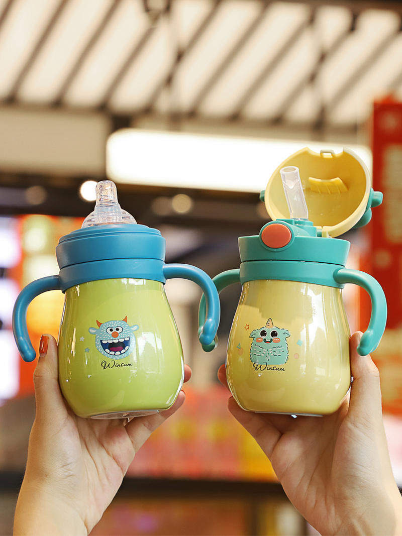 316不锈钢保温奶瓶1岁以上适合宝宝的保温杯婴儿不喝奶神器一半