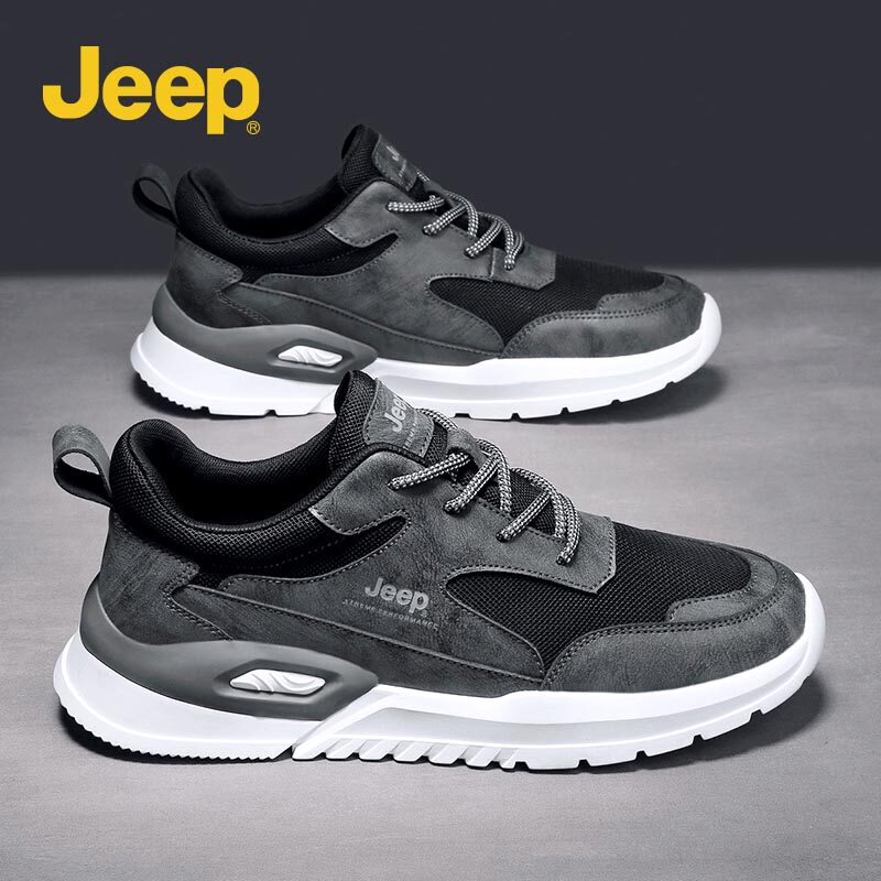 jeep吉普男鞋夏季2022年新款休闲鞋子潮流真皮品牌正品男士运动鞋