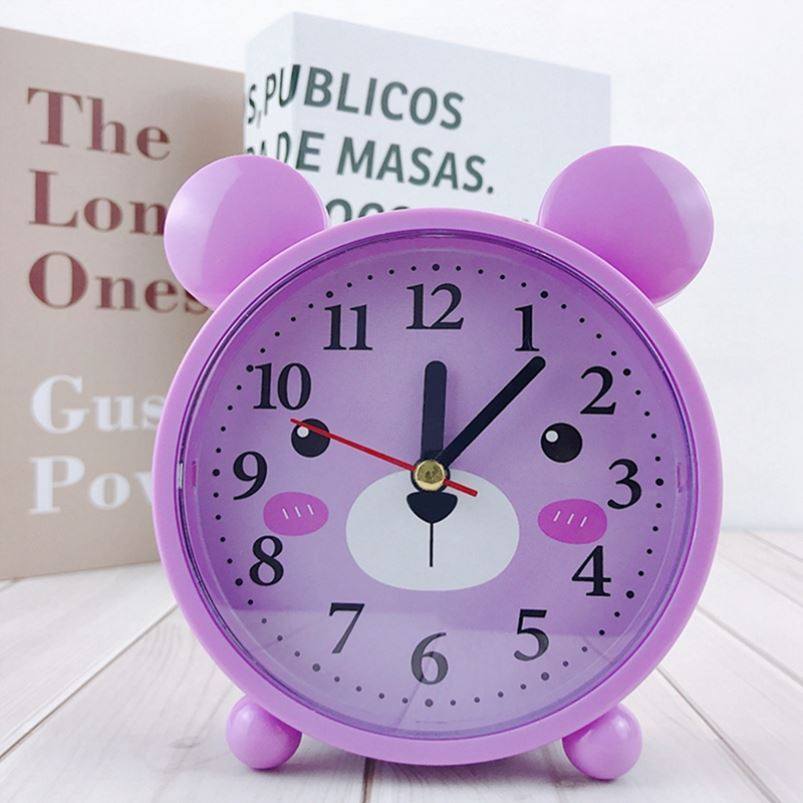 初中生可爱小熊提醒小闹钟卧室床小兔孩子秒针女童闹钟儿童房小巧