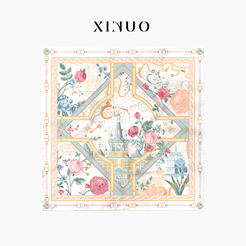 XINUO 玫瑰花园 原创桑蚕真丝