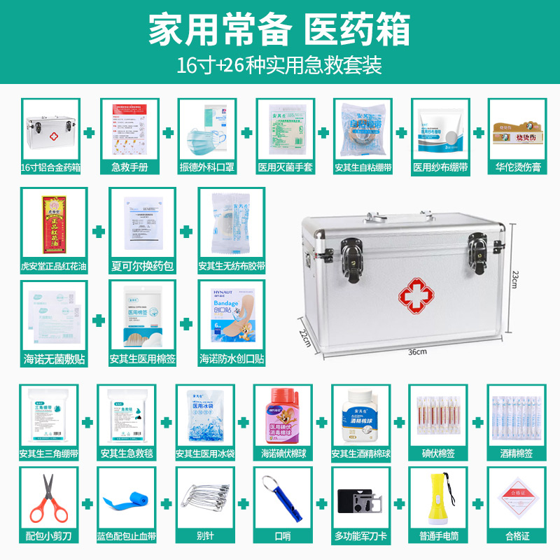 家庭常备急救药箱急救包药含药物全套国家标准应急医疗包家用常备