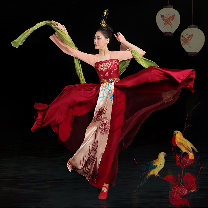 美人关舞蹈服古典舞演出服装女飘逸唐制袔子裙王诗意同款汉服艺考