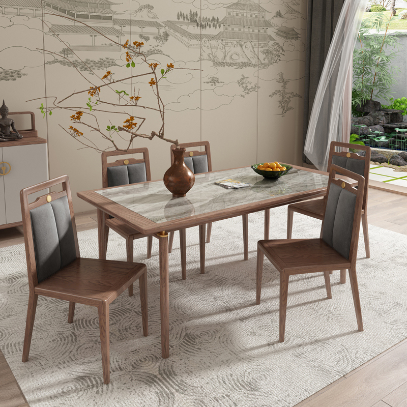 餐桌实木家用新中式