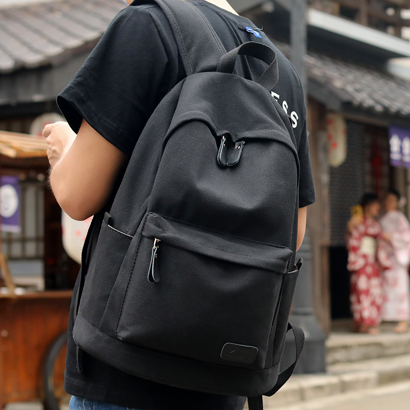 canvas leisure time Simplicity knapsack fashion Trend Chaopai Campus Backpack junior middle school Senior high school student college student schoolbagin the Leather/Lady bags/Men's bag, Backpack category - from Buy2taobao.com to provide professional Taobao agent buy service