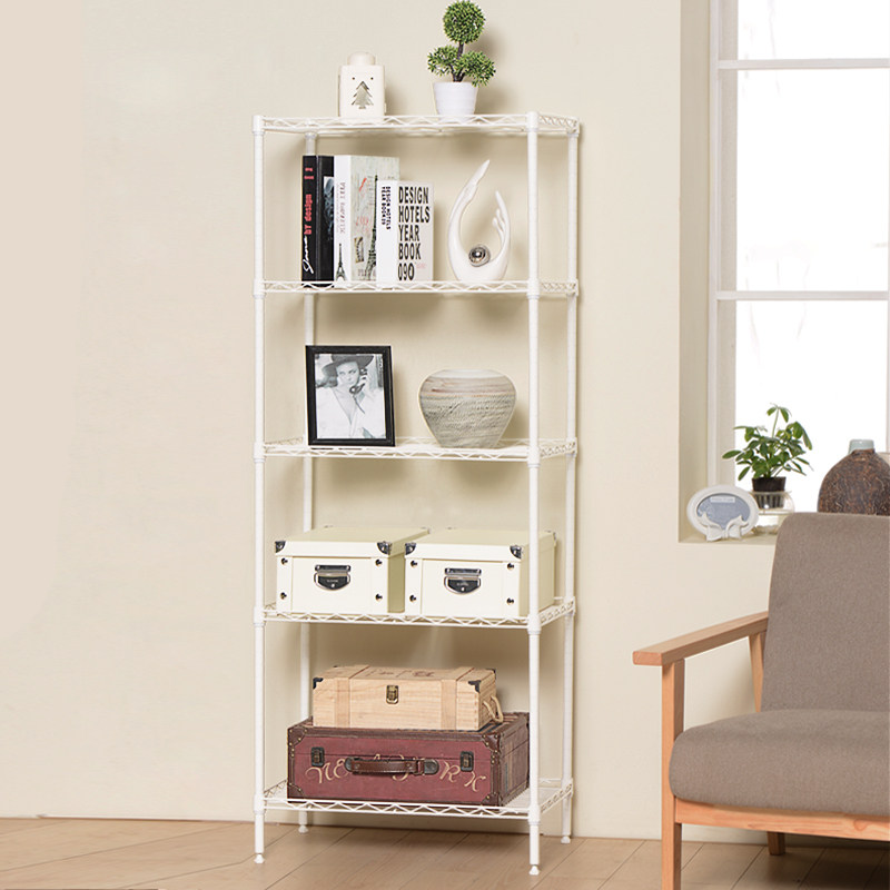 厨房置物架落地卧室客厅居家收纳简易金属铁艺多层办公室储物架子