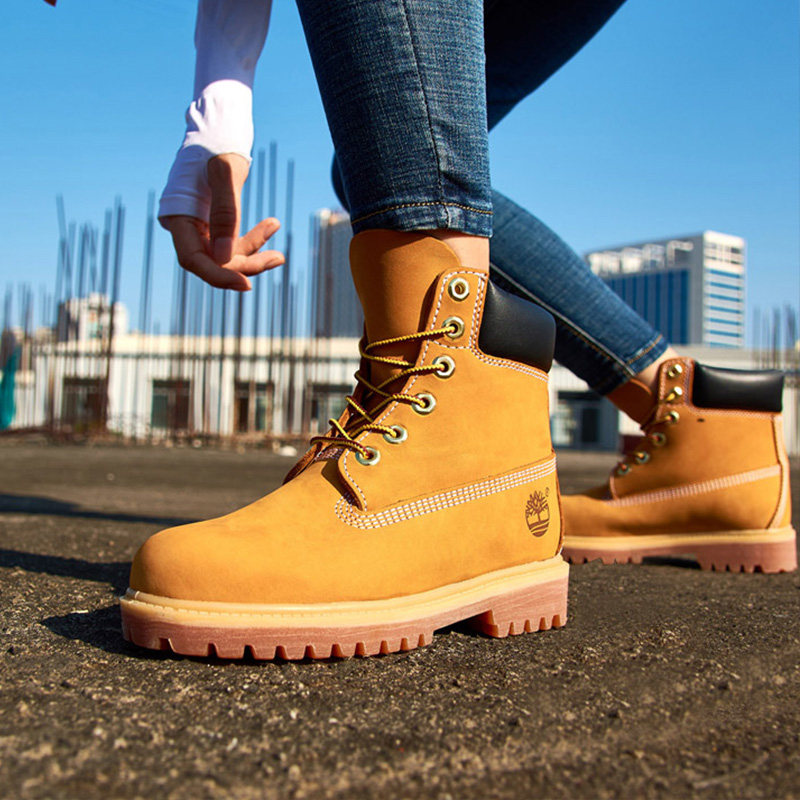 添柏岚大黄靴女鞋2021秋冬季新款户外登山鞋徒步鞋马丁靴a2mc1d52