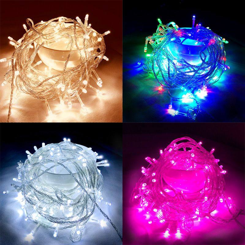 led小彩灯10米100灯串联闪灯变色灯网红直播房间圣诞节布置装饰灯
