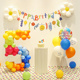 ins宝宝一周岁生日布置气球数字KT板儿童男女孩快乐派对场景装饰