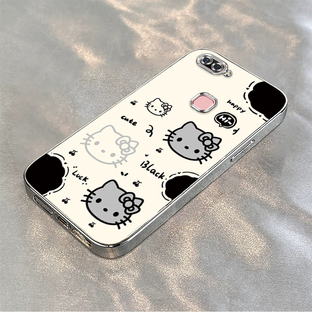 黑白凯蒂猫适用ViVOX20手机壳vivo可爱卡通KT猫Plus电镀软壳男女情侣新款创意个性全包边防摔高级感超薄潮流