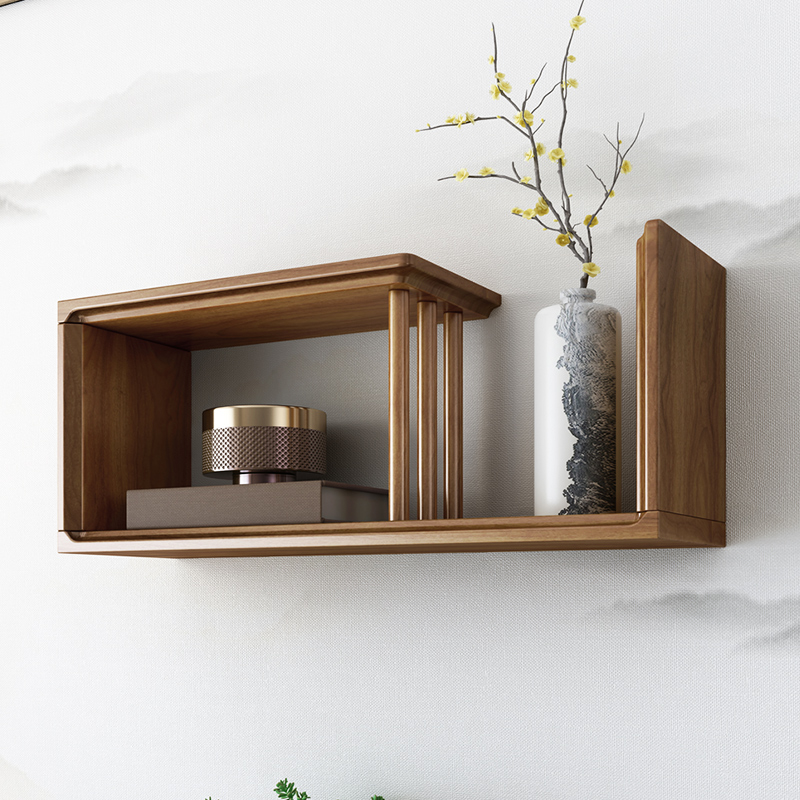 现代中式吊柜餐厅客厅挂墙式电视柜卧室墙壁柜书柜厨房置物架挂柜