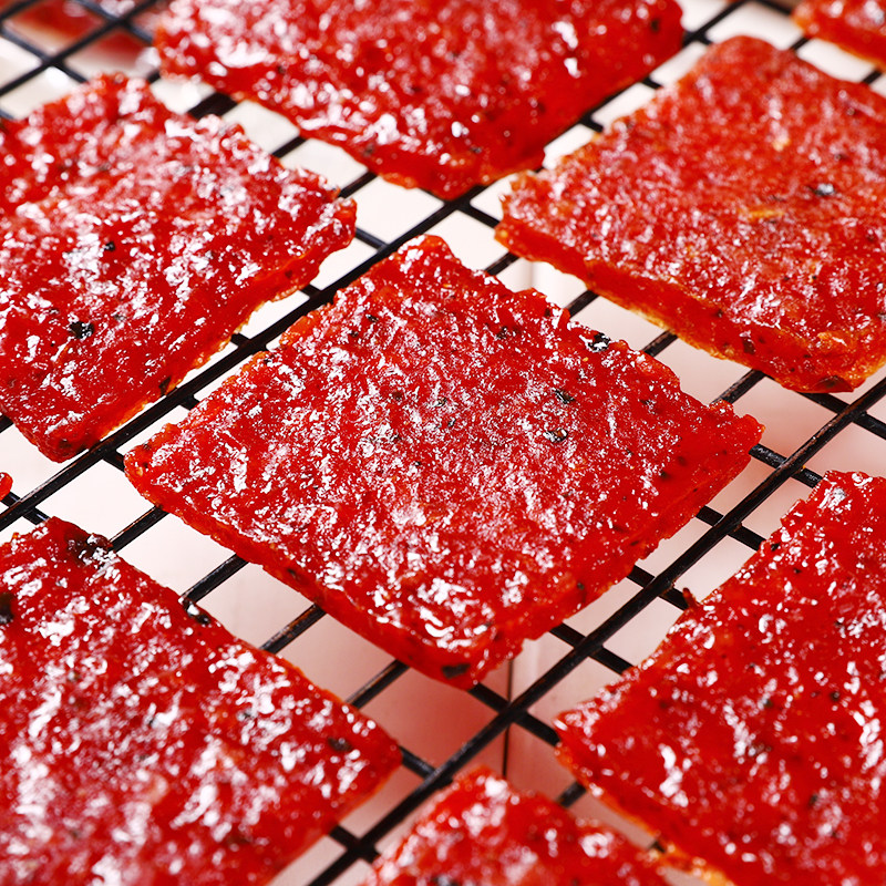 阪田炭烤猪肉脯xo酱黑椒麻辣果汁肉干肉片网红零食特产小吃美食