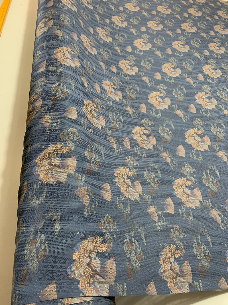 桃花源记花罗面料印花苏罗真丝面料桑蚕丝布料女杭罗丝绸促销包邮